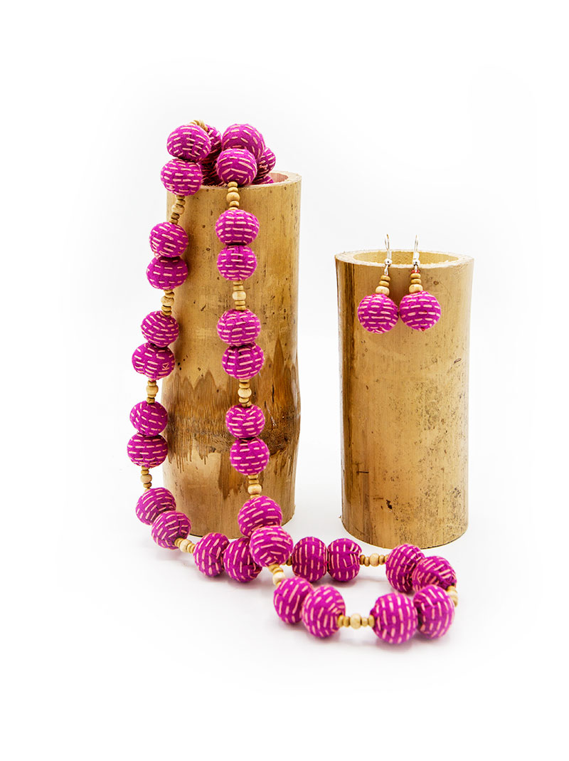 Nokshi Necklace Set - Pink