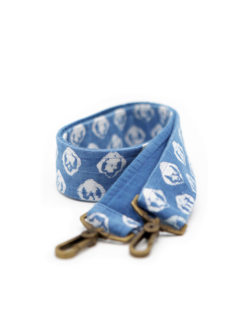 Bag Strap - Block Print - Medium Indigo