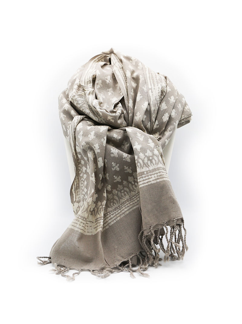 Cotton - Double Dye - Grey with Tassels