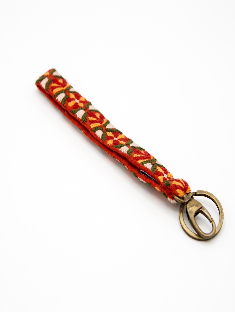 Key chain - Embroidered - Orange