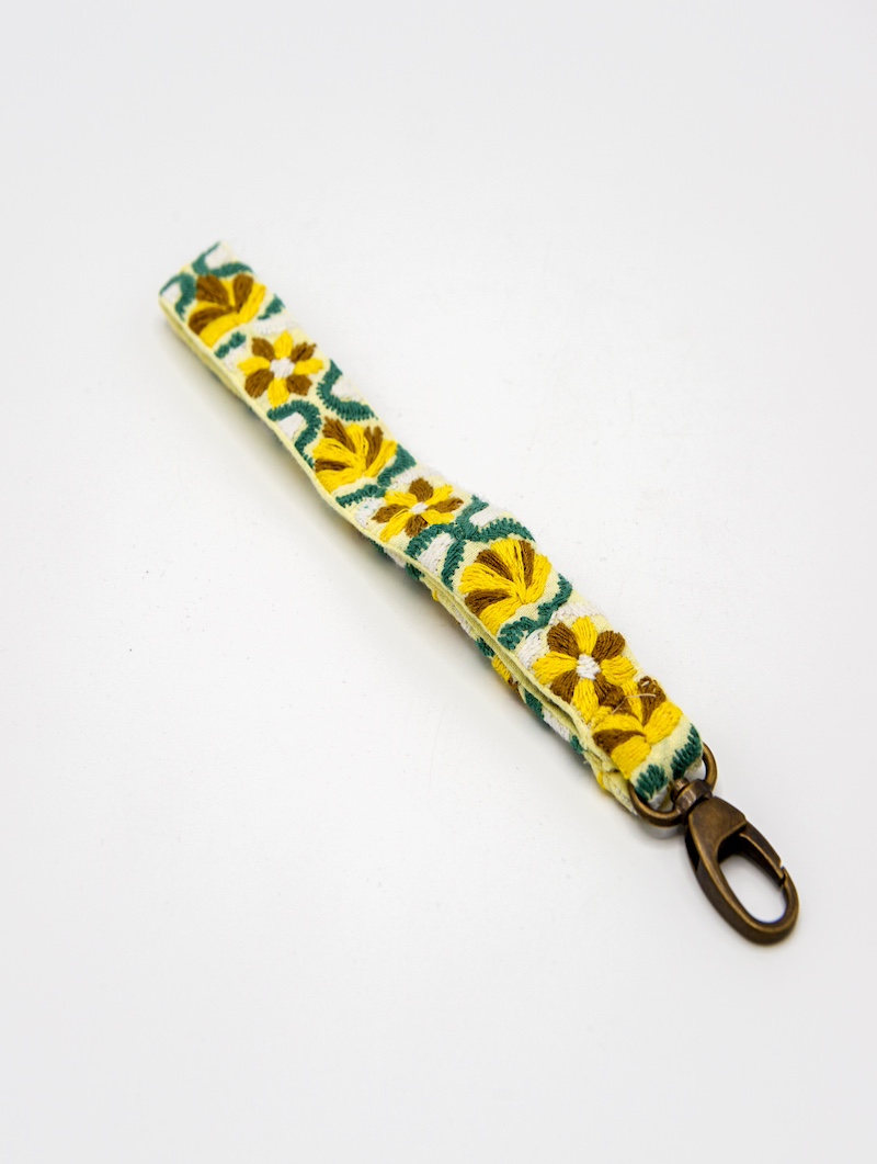 Key chain - Embroidered - Yellow